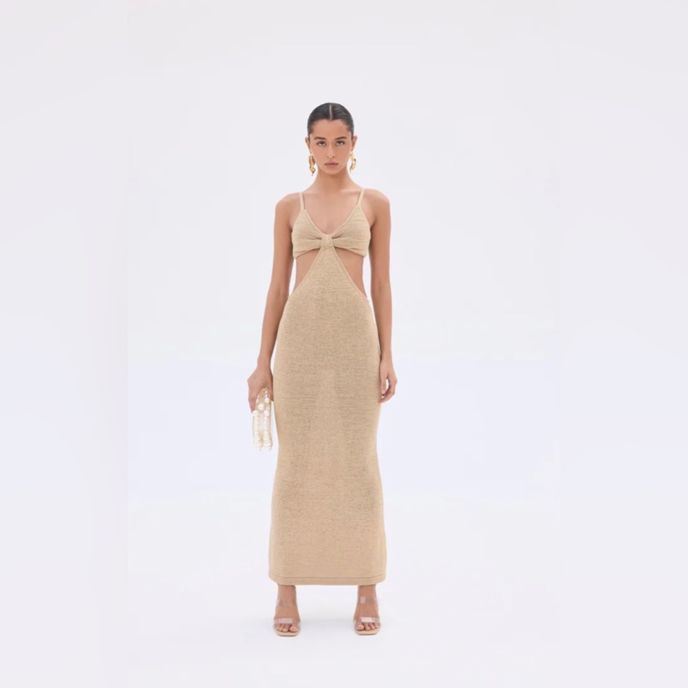 Cult Gaia Serita Dress in Color Sand Size XS